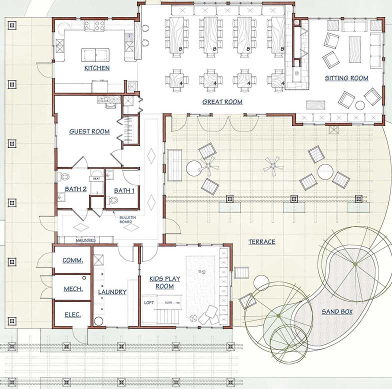 Fresno Cohousing The Common House Is The Heart Of The Community